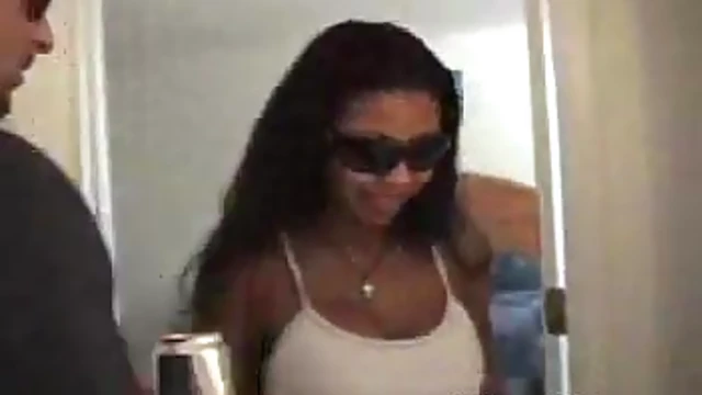 Sexy Latina Amateur Shows Off Her Big Tits While Smiling Widely