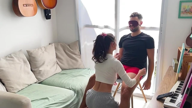 Blindfolded Brazilian Bombshell Fucks Lucky Dude Hard & Sensual