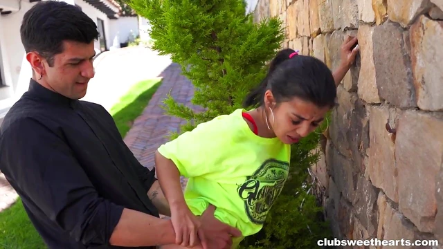 Hot Chick Lola Canales Outdoor Threesome Adventure with Her Man's Dick