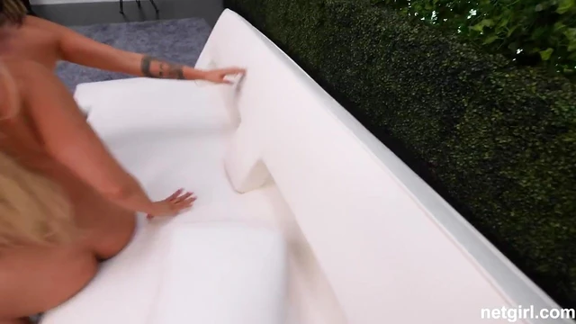 Kylie & Lola Share Fat Cock in Hot Hardcore Lesbian Threesome Action