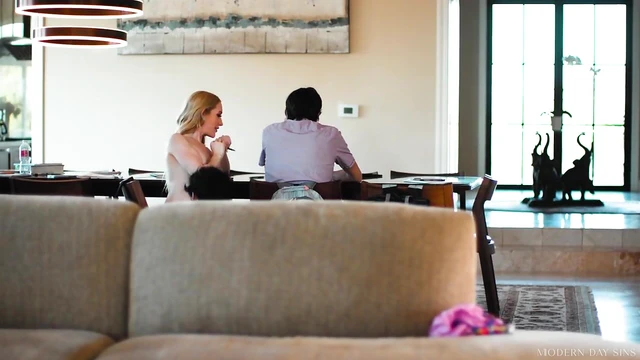 Blonde Bombshell Emma Starletto Rides Dildo While Crowd Watches Live Action Show