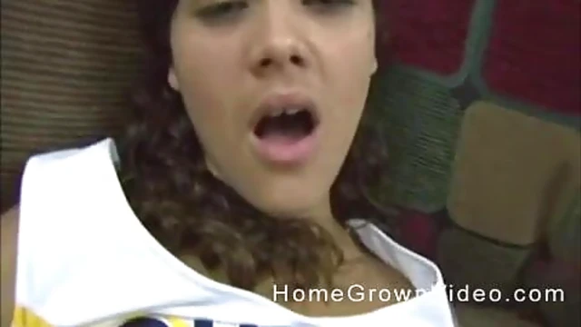 Seductive Cheerleader Gets Her Tight Ass Pounded on Couch Hardly