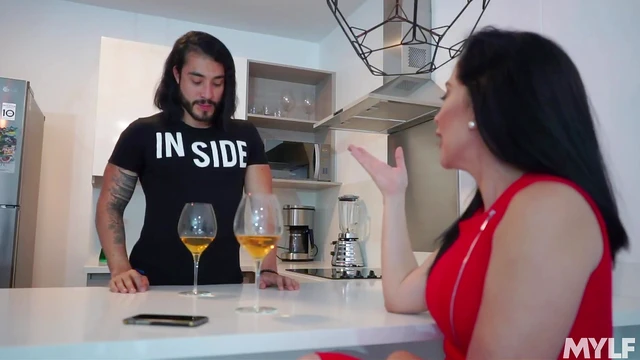 Candela cheats eagerly sucking and fucking her neighbor's massive cock