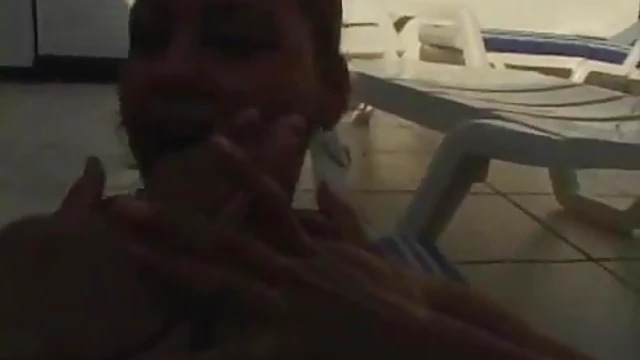 Sizzling Curvy Blonde Gets Her Pussy Fucked Hard By The Indoor Poolside