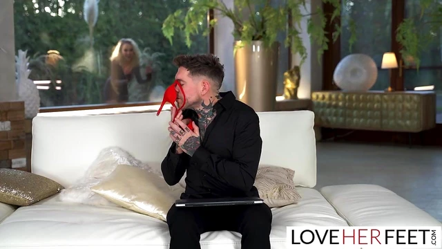 Red-Hot Stilettoed Goddess Seduces Him With Sultry Steps Before Riding Hard