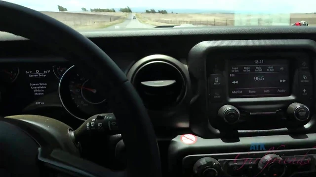 Sophia Leone Moans Loudly While Enjoying Pleasure Outdoors by the Beach