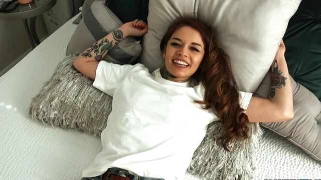 Sizzling Tattooed Vanessa Vega Rides His Cock to Ecstatic Bliss