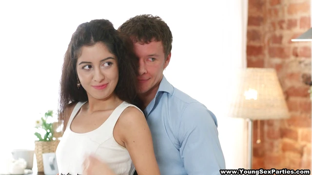 Sexy Brunette Craves Two Fully Erected Dicks for Ultimate Pleasure Night