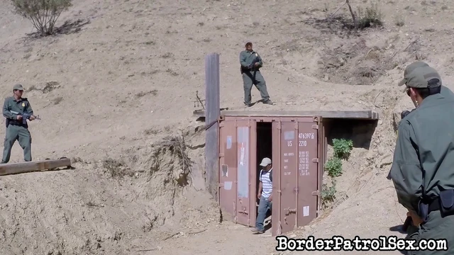 Captured by Border Patrol Agents, Hot Chick Gets Fucked Raw