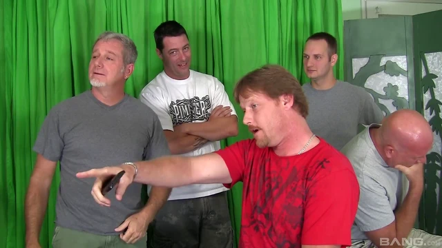 Blonde With Natural Tits Endures Rough Gangbang Close-Up Action