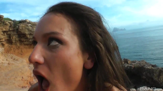 Insatiable Brunette Nataly Gold Fucks Hard at Beach Sex Party
